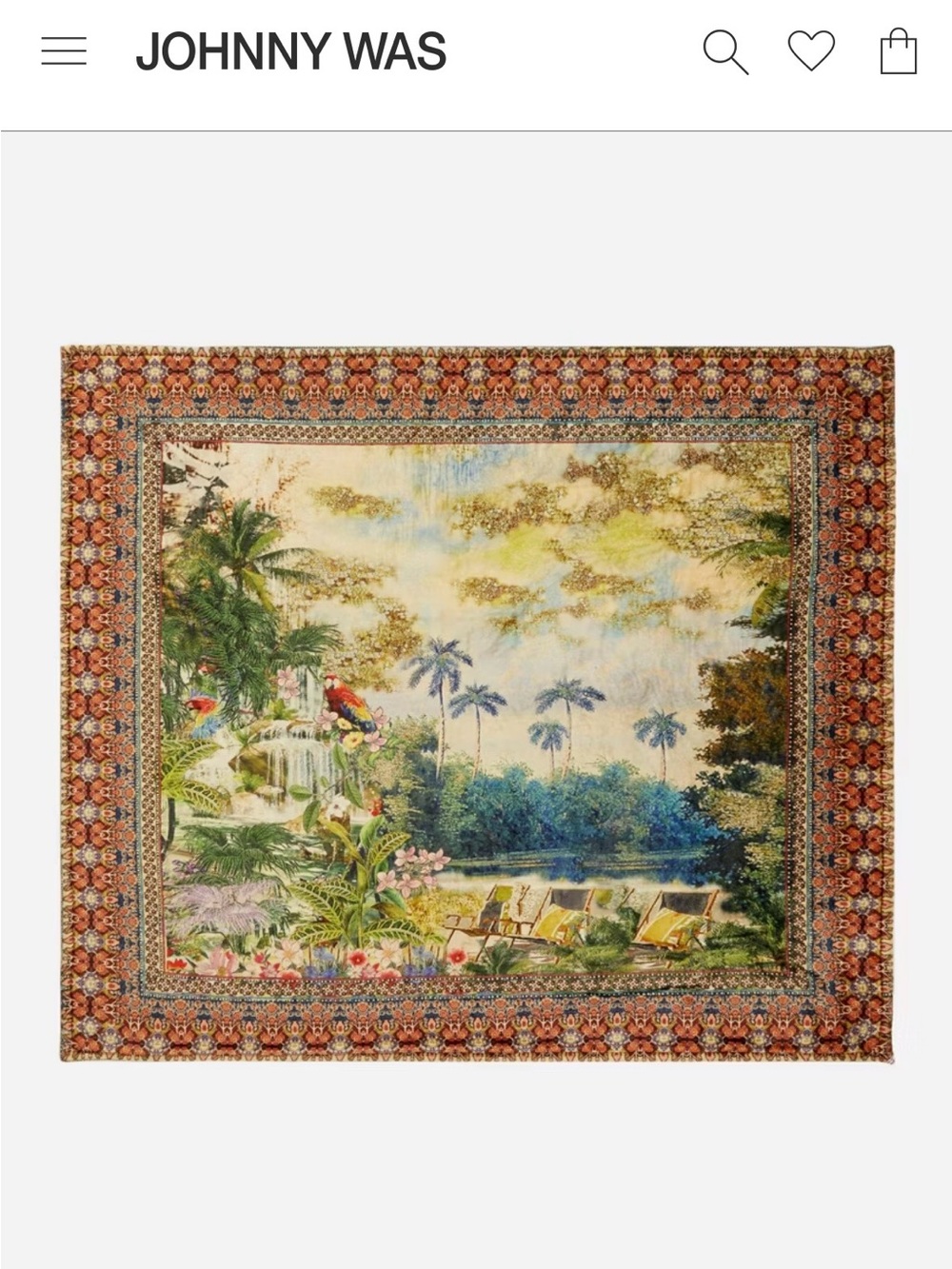 Johnny Was Reversible Plush Throw Blanket